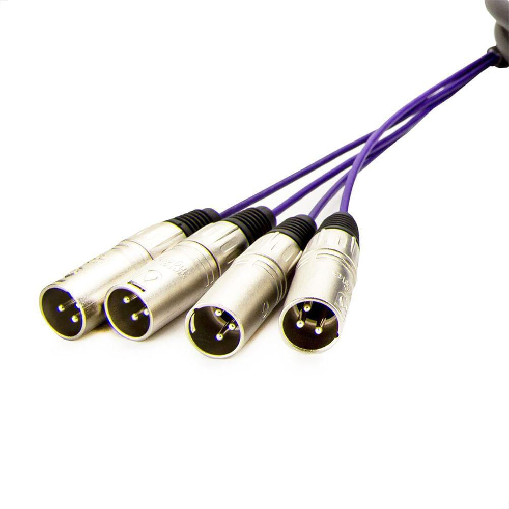 Multicabos Com Conectores Xlr 4 Vias Santo ângelo 90 Metros