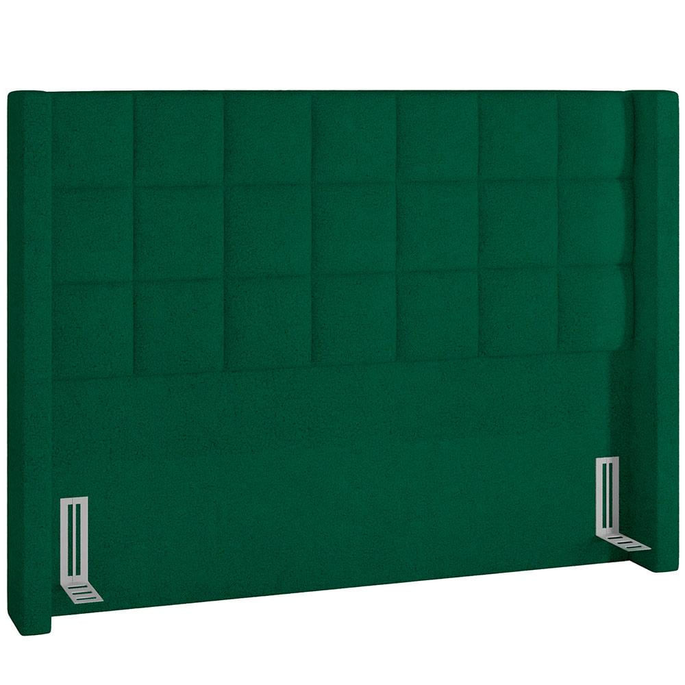 Cabeceira Cama Box Casal 140 cm P05 Paris Bouclê Verde - Lyam Decor
