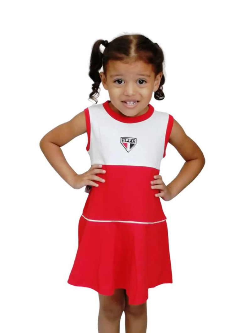 Vestido São Paulo Bebê Infantil Regata Revedor