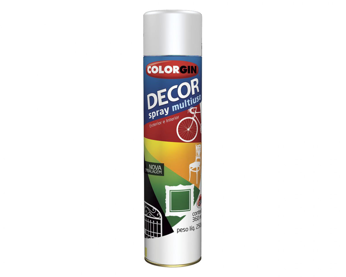 Tinta Spray Colorgin Decor Branco Fosco (Nr23-Onu 1950) c/6pcs