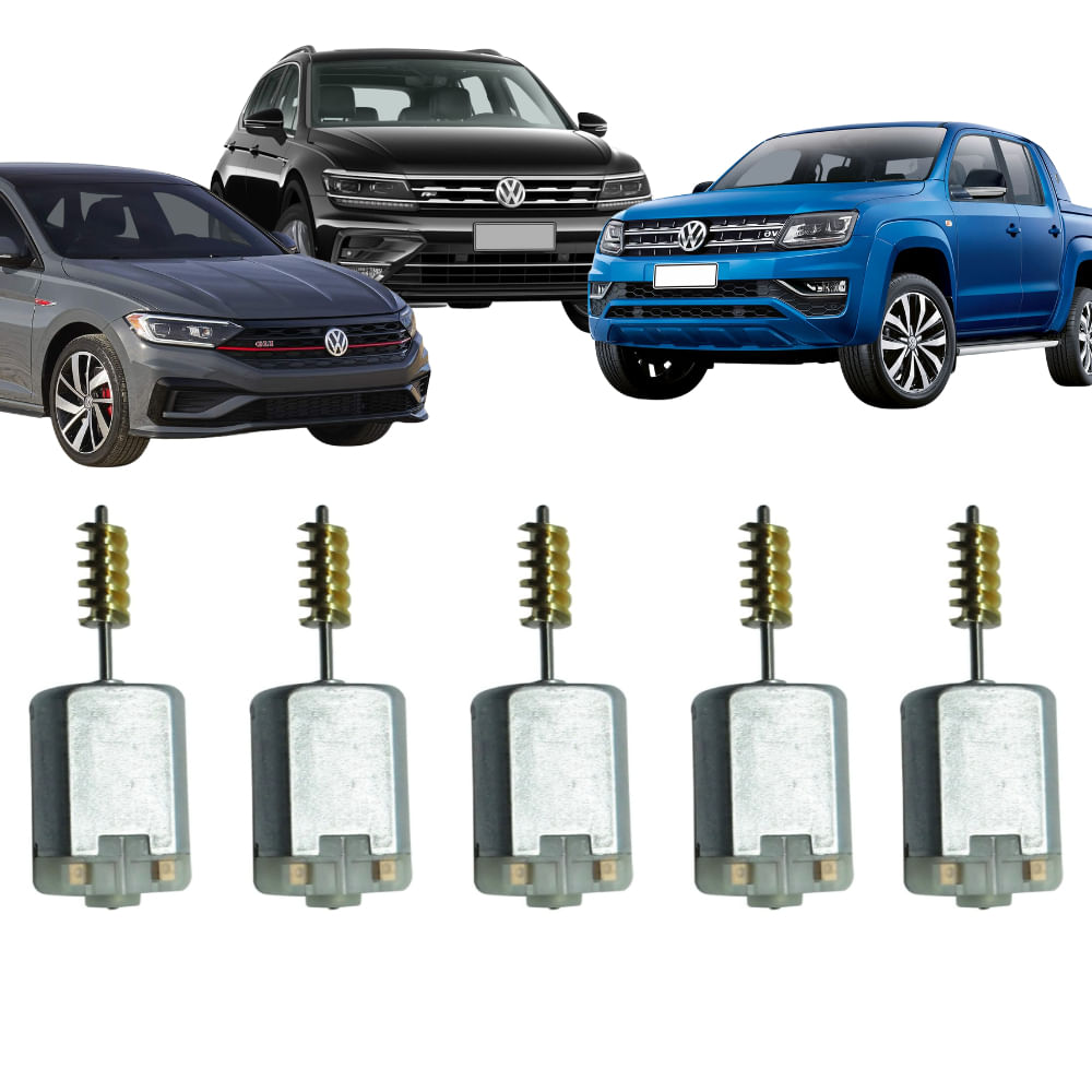 Kit 5 Motorzinho Da Fechadura Trava Elétrica Tiguan Jetta