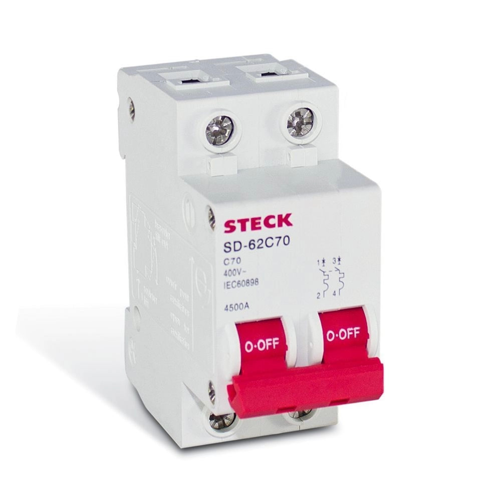 Disjuntor Steck Bipol Serie Sd62 B 40A Curva C 3Ka