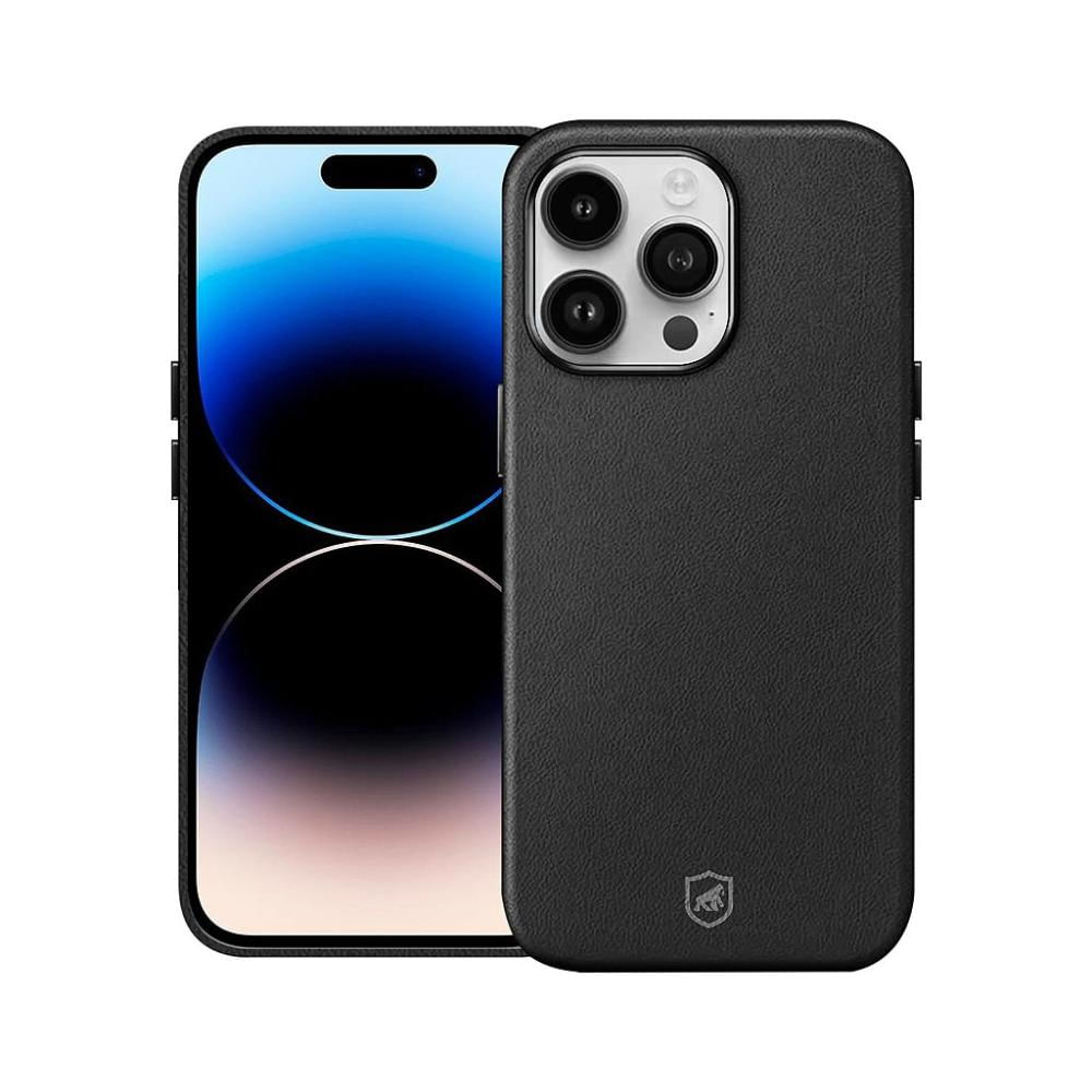 Capa para iPhone 14 Pro Max - Couro Dual Magsafe Preta - Gshield