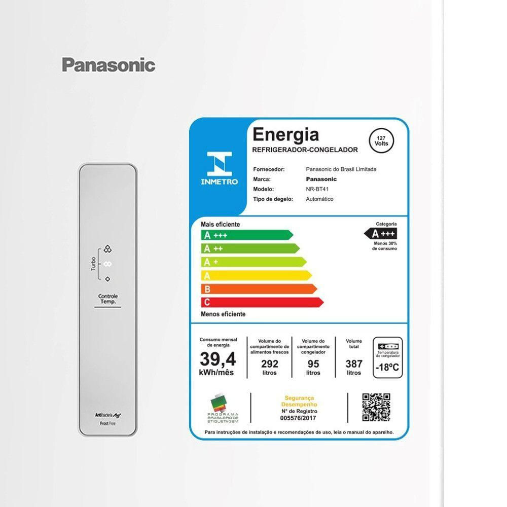 Geladeira Nr-bt41pd1wb 387L 2 Portas Frost Free Top Freezer Panasonic Branco 220v 220