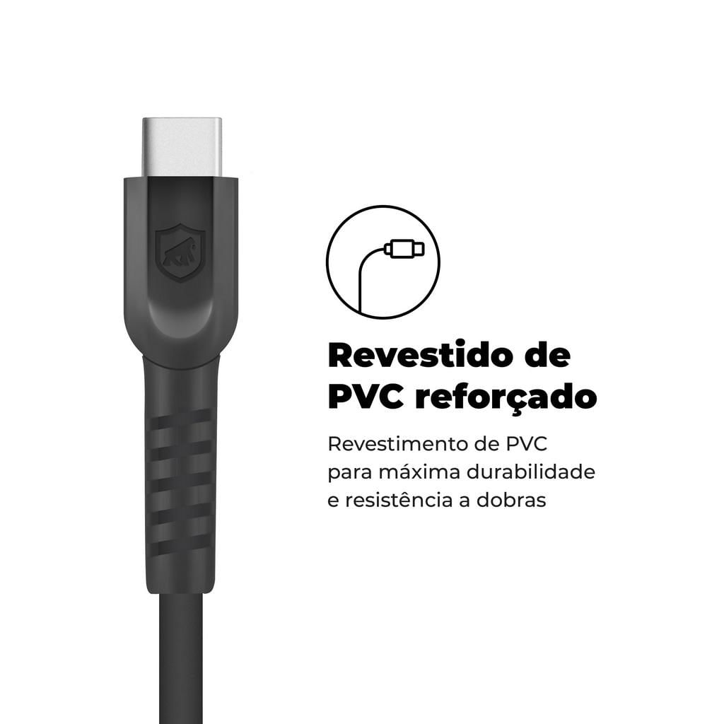 Cabo Dual Shock Type C / Type C - Preto - Gorila Shield