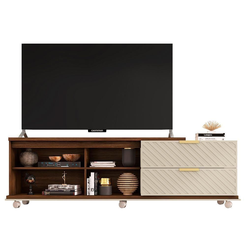 Rack Bancada Para Tv 55 Polegadas Harmony Havana Off White