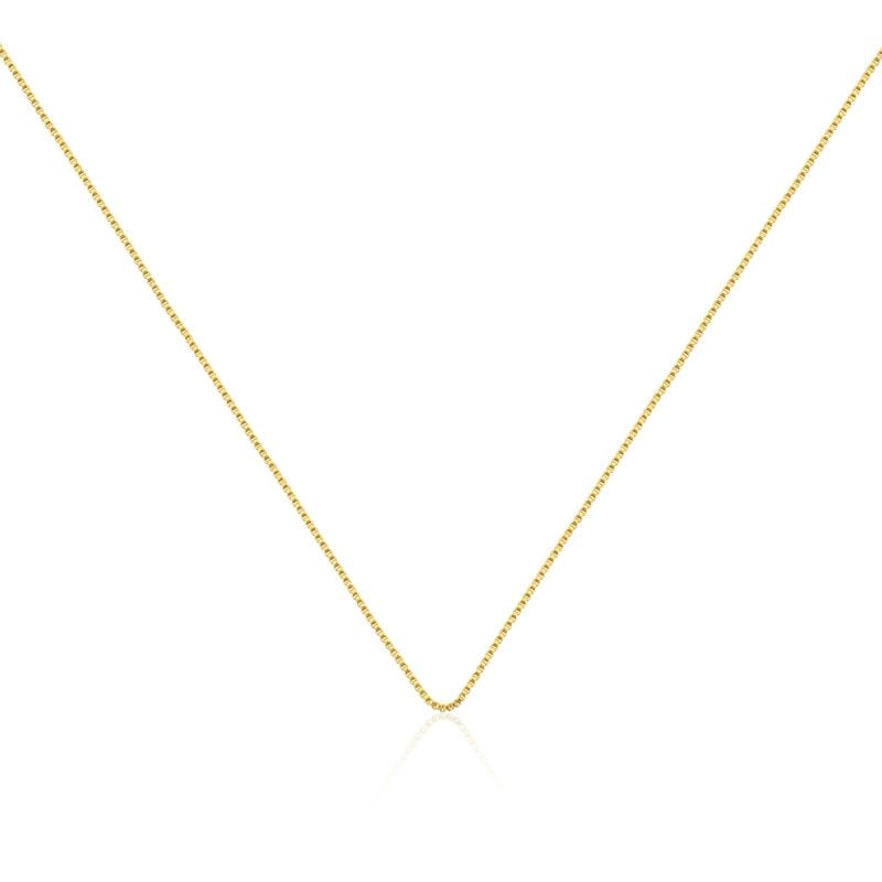 Corrente veneziana feminina banhada em ouro 18k - 70cm com extensor - cordão