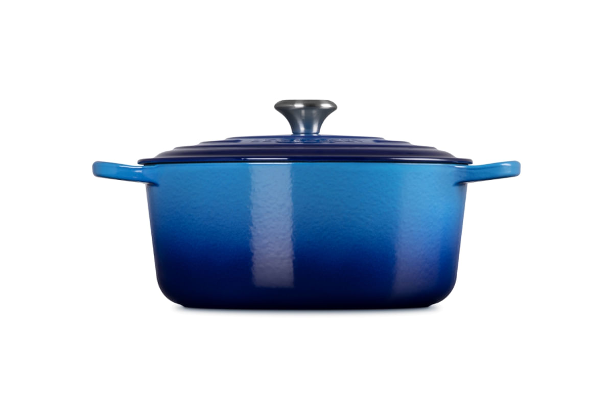 KIT LE CREUSET 2 PANELAS REDONDAS EM FERRO FUNDIDO 20 E 22CM AZURE BLUE