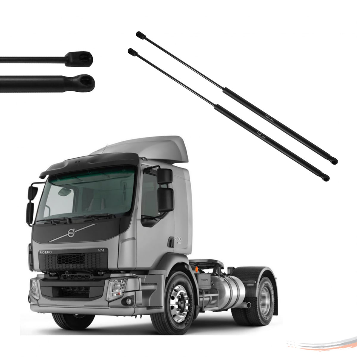 Par Amortecedores Grade Frontal Capô Volvo VM