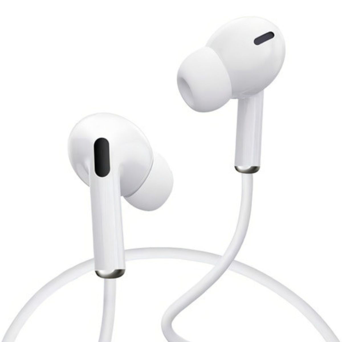 Fone Com Fio Branco Silicone Para iPhone 8