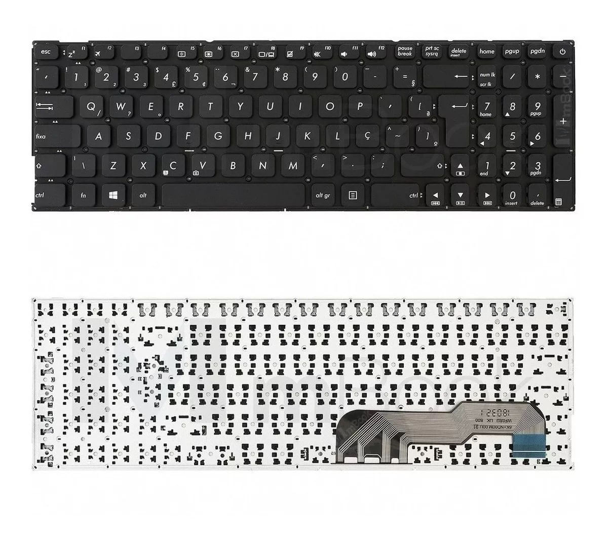 Teclado Notebook Asus X541N X541NA X541 X541U ABNT2 PTBR Preto