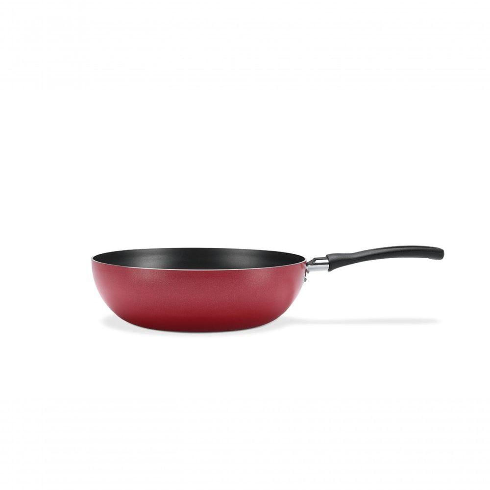 Wok Brinox Vermelha Antiaderente Pro-flon - 28 Cm 4,1 L Linha Garlic Vermelho