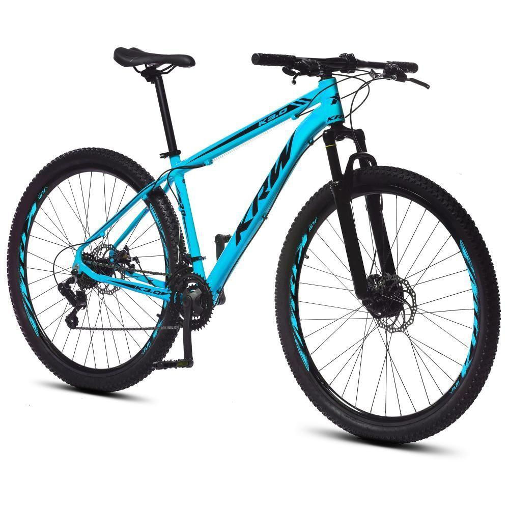 Bicicleta Aro 29 Krw Alumínio 24 Vel Freio A Disco X52 Cor:azul/preto;tamanho Quadro:17 Azul/preto