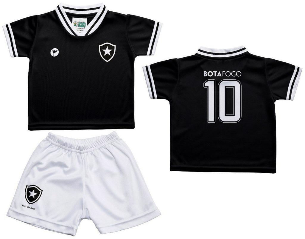 Conjunto Bebê Botafogo Uniforme Preto - Torcida Baby