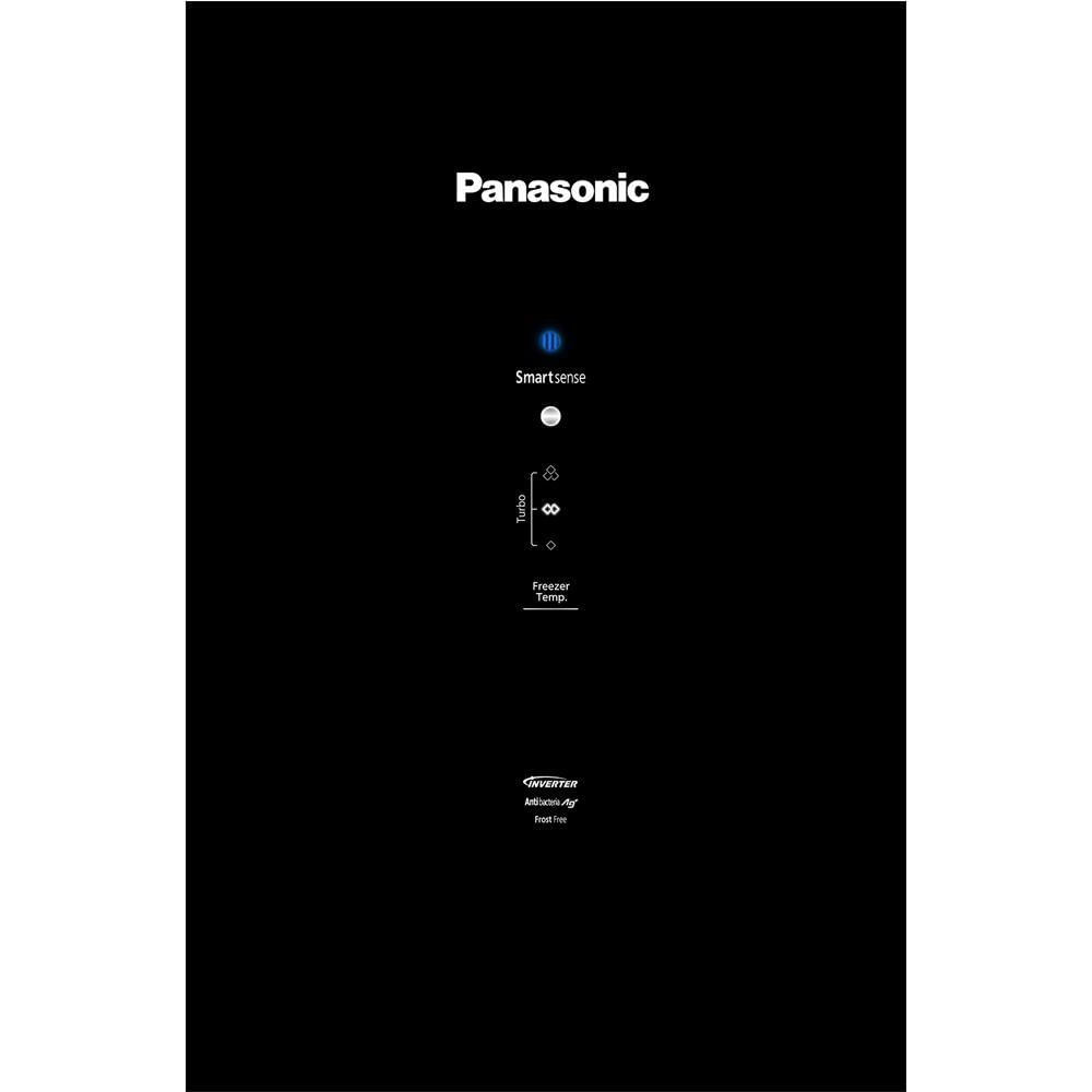 Geladeira Panasonic Frost Free 397L A+++ Black Glass - NR-BB41GV1B 110V