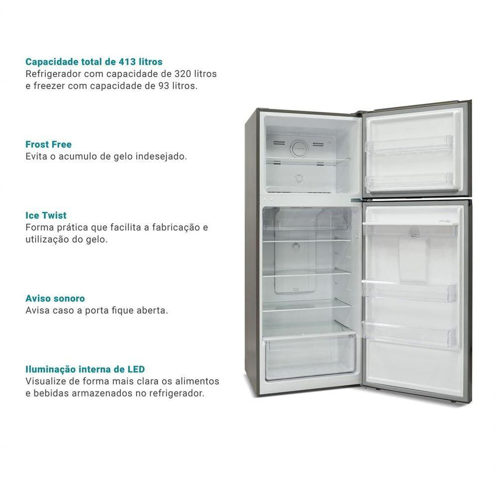 Refrigerador Geladeira Philco 413 Litros Top Mounted 127V PRF501TI