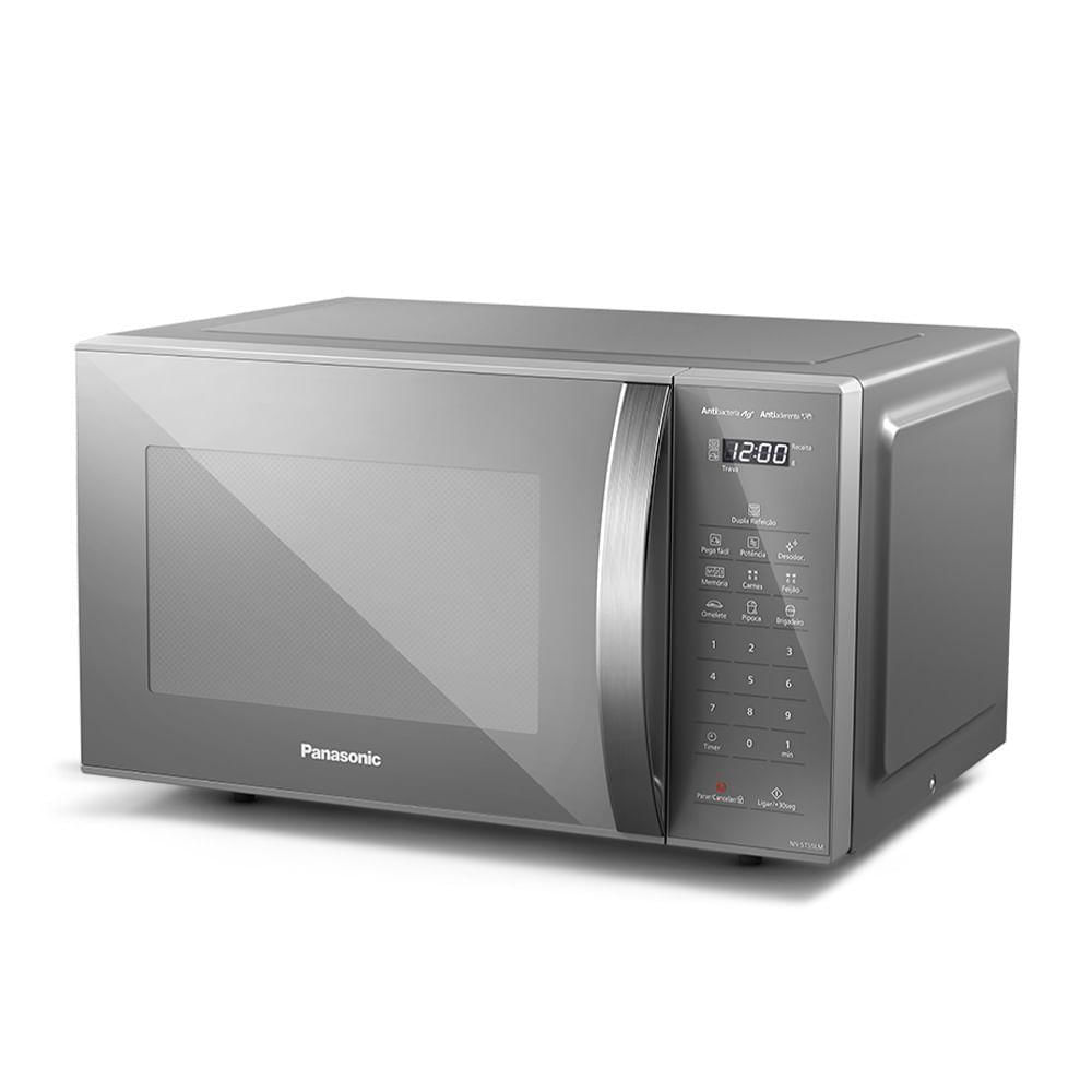 Micro-ondas Panasonic Dupla Refeição 27L Prata - ST55LMRU 220V