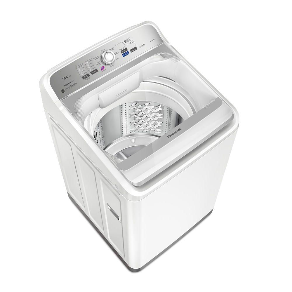 Máquina de Lavar Exclusiva Panasonic Função Vanish 13kg Branco - NA-F130B1W 110V