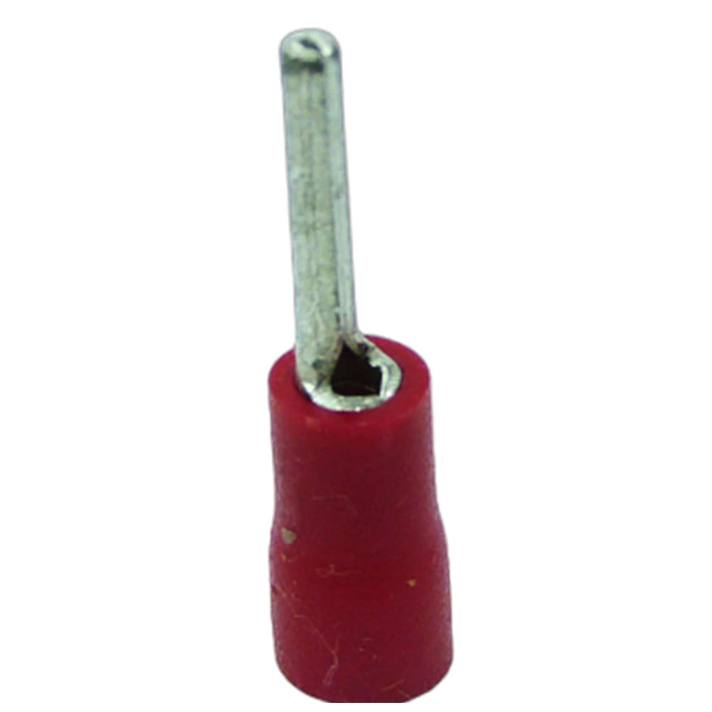 Terminal Compressão Reto 0.25 Mm A 1.5 Mm Simples C/ Capa Plastica Vermelho