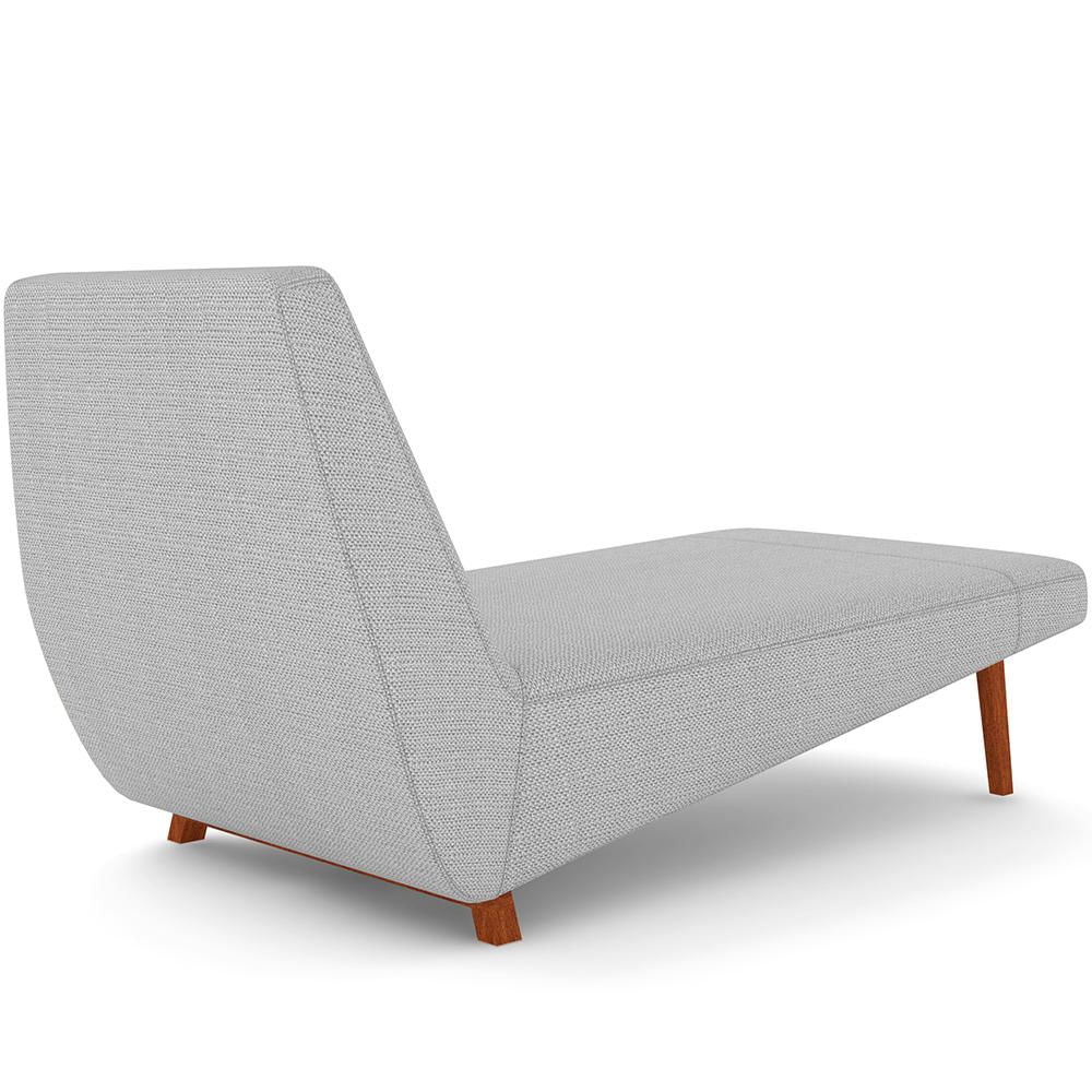 Sofá Chaise Longue Sala de Estar Living Parisi 155 cm D02 Linho Cinza D-315 - Lyam Decor