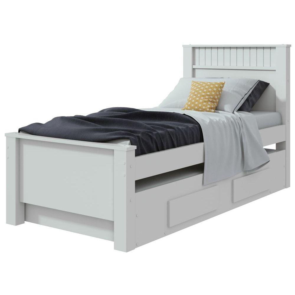 Cama Solteiro Athenas Plus Auxiliar Lopas Branco ByMobille