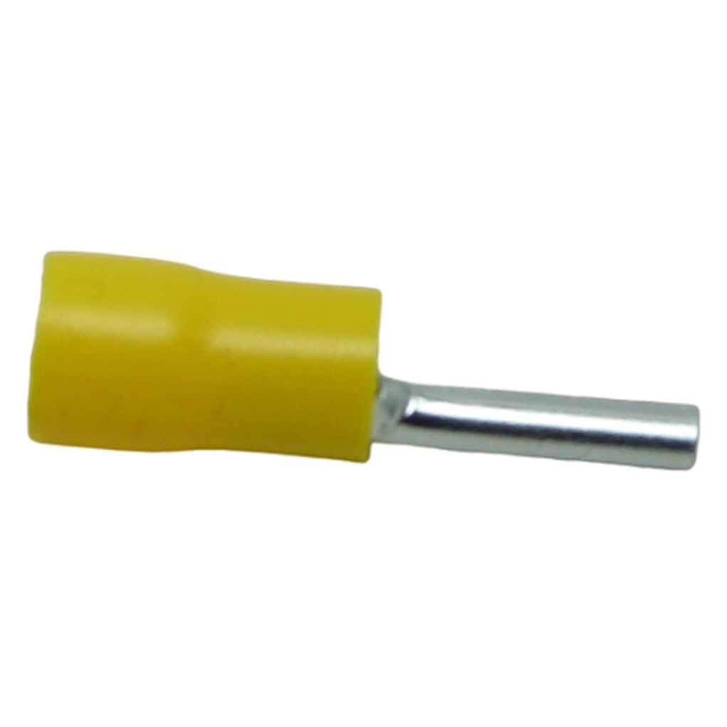 Terminal Compressão Reto 4 Mm A 6 Mm Macho Simples C/ Capa Plastica Amarelo