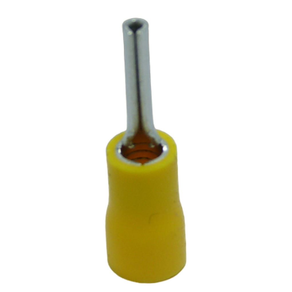 Terminal Compressão Reto 4 Mm A 6 Mm Macho Simples C/ Capa Plastica Amarelo