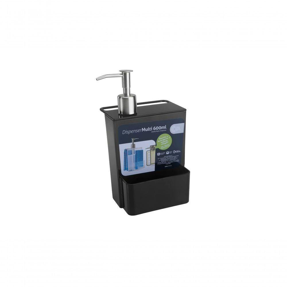 Dispenser Multi Glass 12 X 10,6 X 20,8 Cm 600 Ml Preto Coza