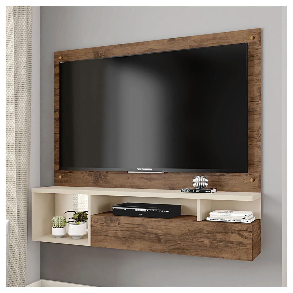 Painel Para Tv Até 55 Polegadas Black Jatobá Off White