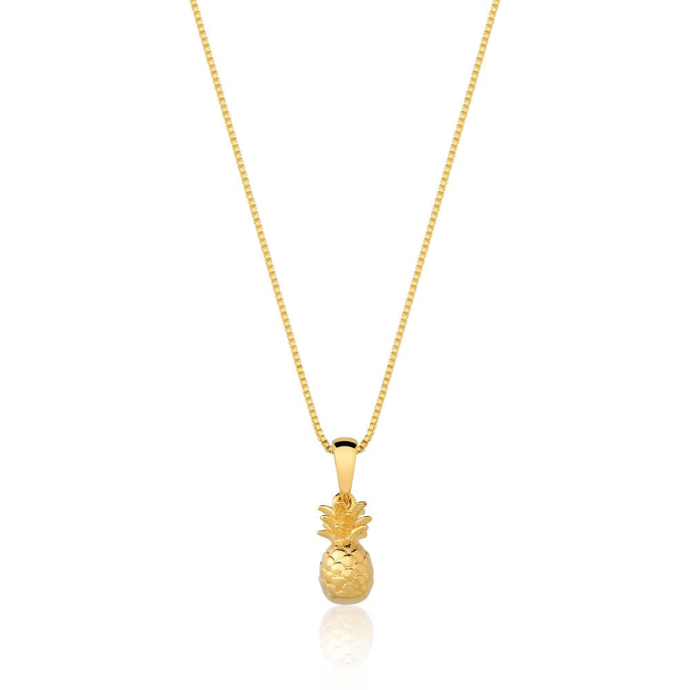 Colar feminino Abacaxi banhado em ouro  banhado ouro semijoia