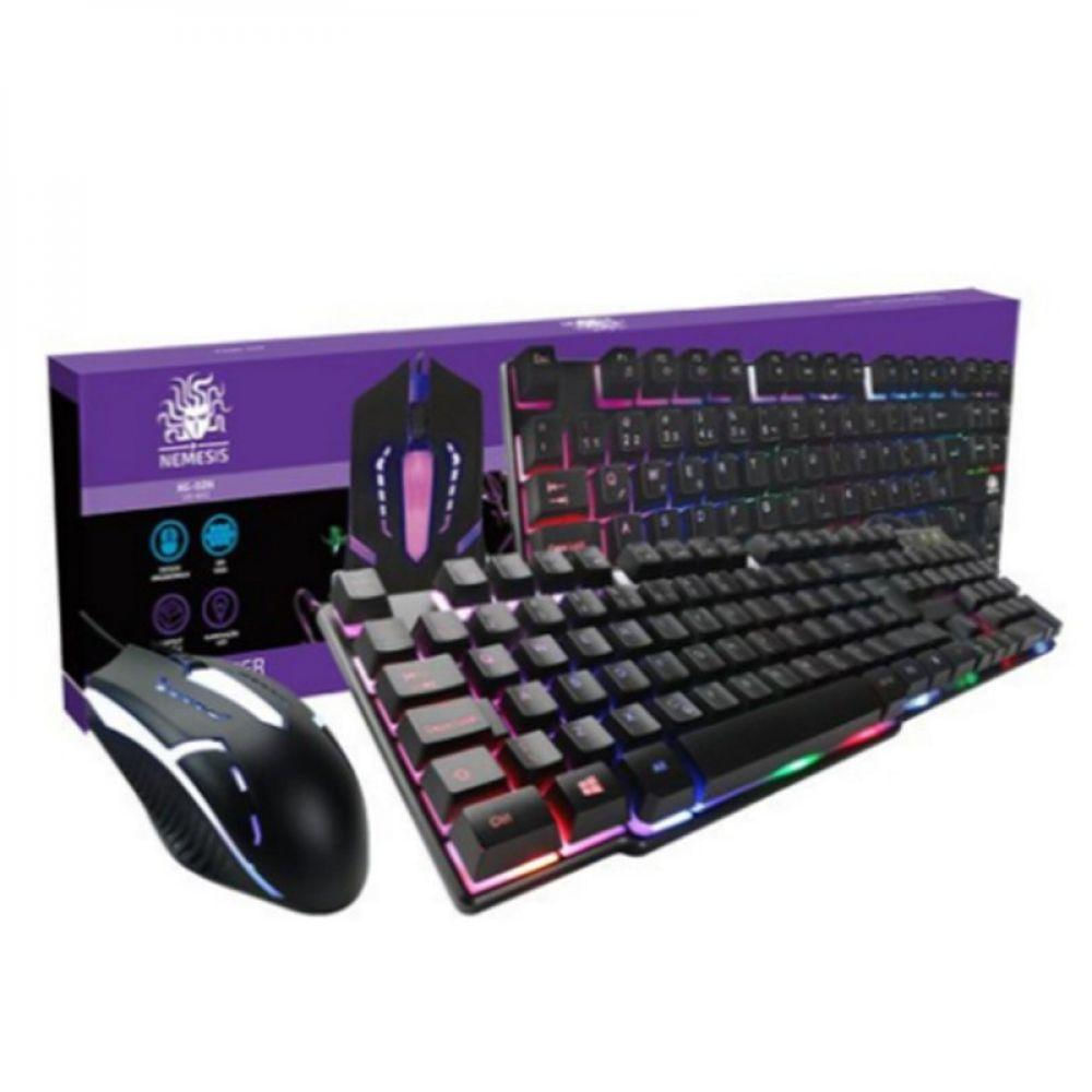 Kit Teclado E Mouse Usb Gamer Com Led