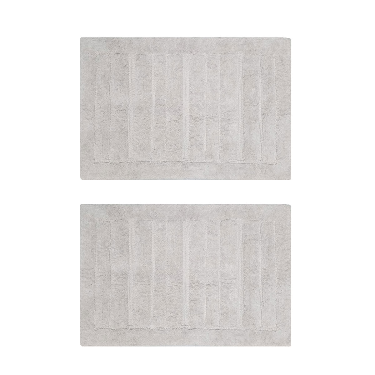 Tapete Algodao Retangular Aconchegante Macio Areia 90cm 2un