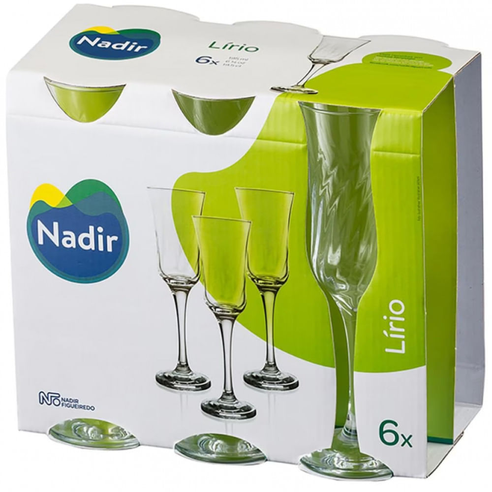 Conjunto de Taças para Champanhe Nadir Lírio 195 ml 6 Peças n/a