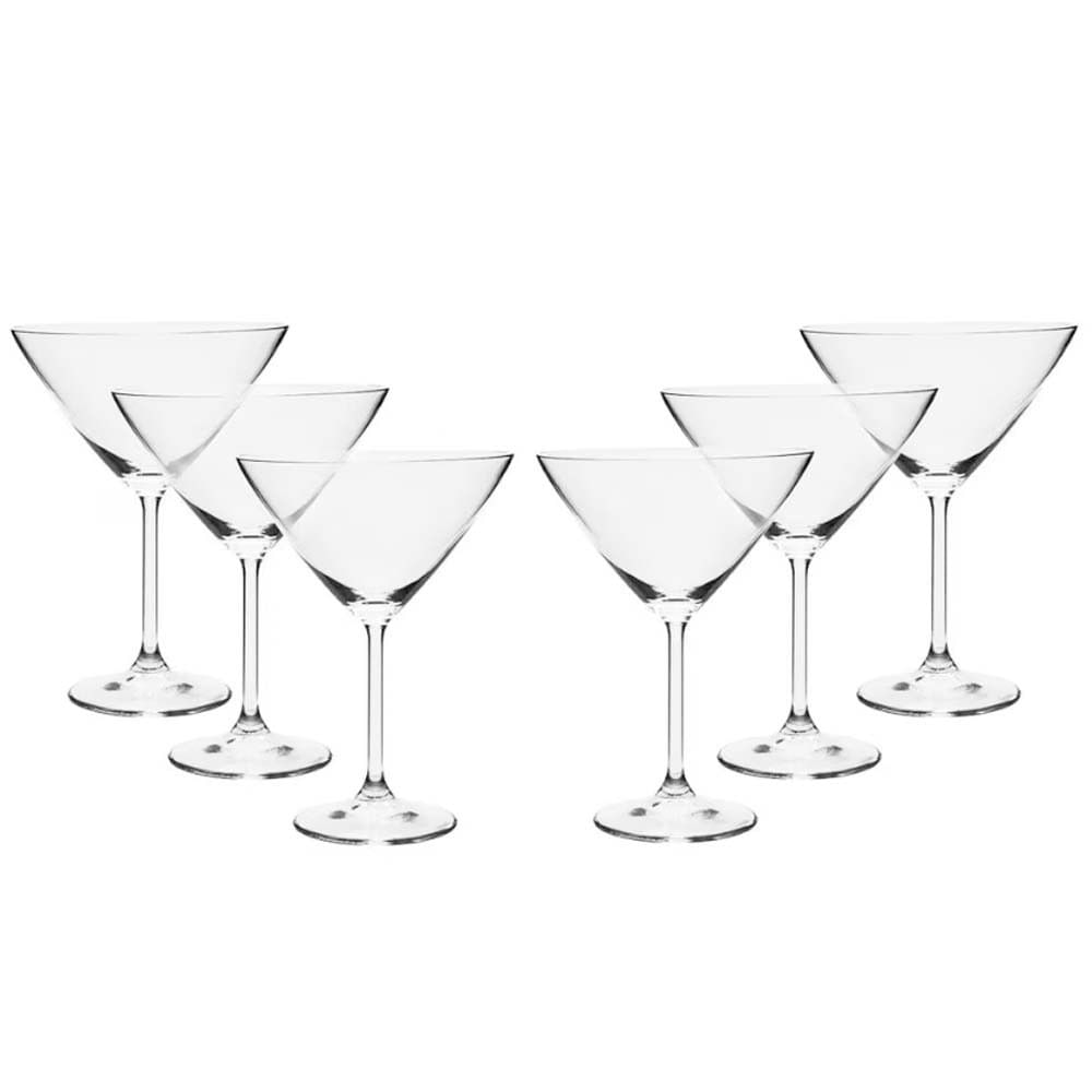 Conjunto de Taças para Martini Bohemia em Cristal 280 ml 6 Peças