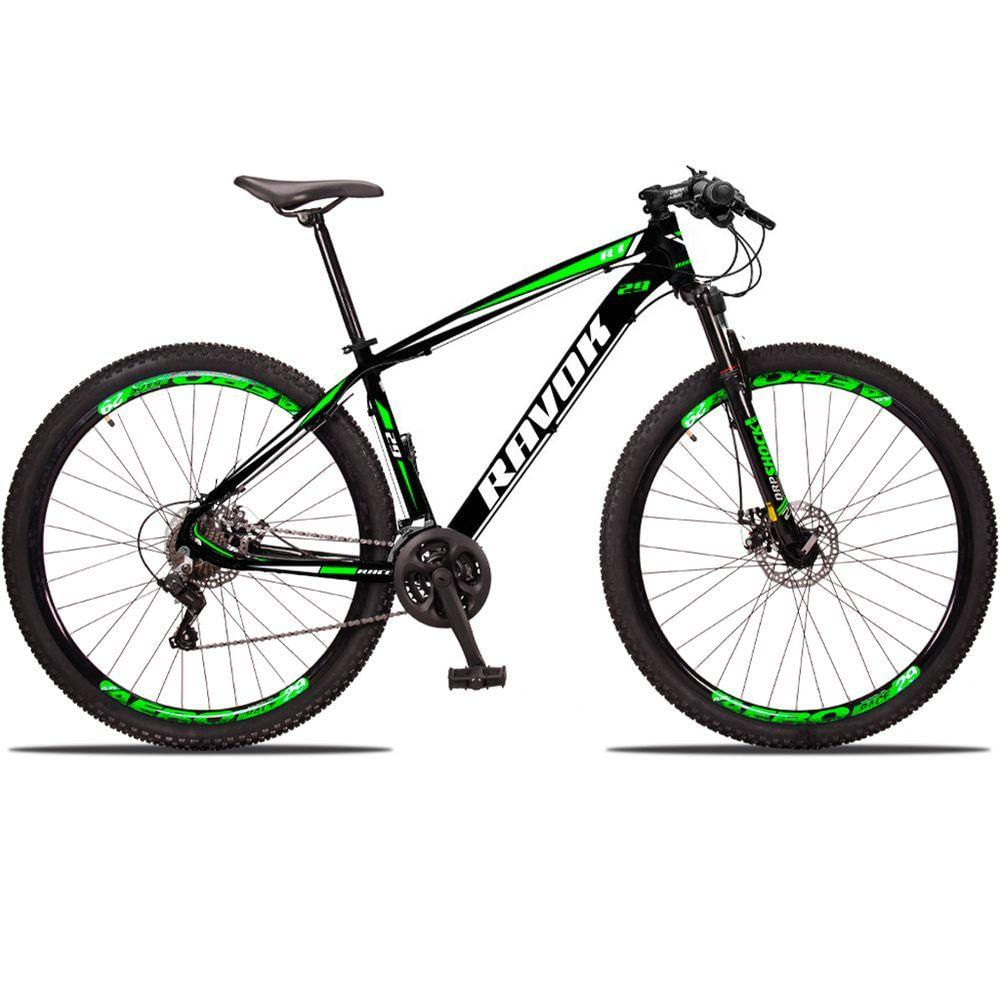Bicicleta 24 Velocidades Aro 29 Alumínio Freio A Disco Cor:verde;tamanho:17"