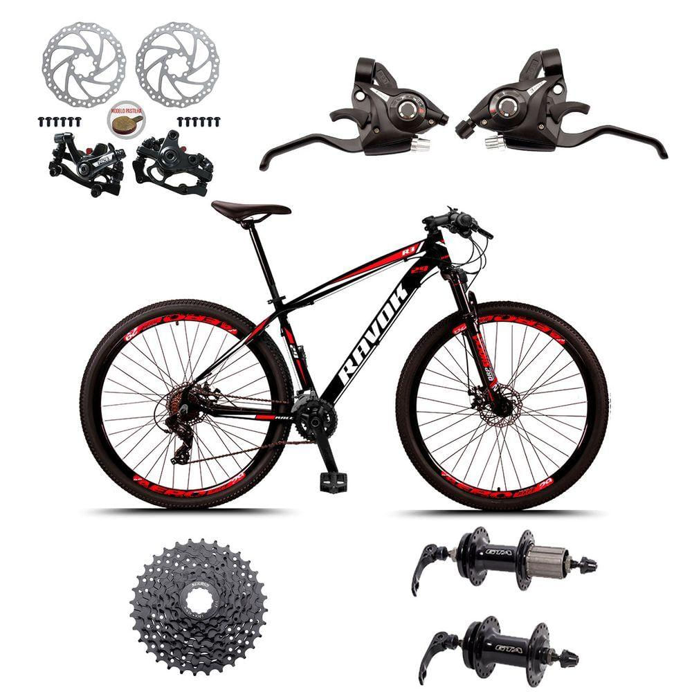 Bicicleta 24 Velocidades Aro 29 Alumínio Freio A Disco Cor:vermelho;tamanho:17"