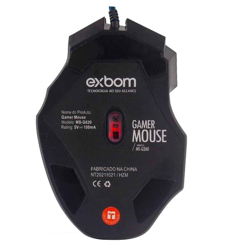 Mouse Gamer X7 Optico Usb 3200Dpi Com 7 Botões e Led Color