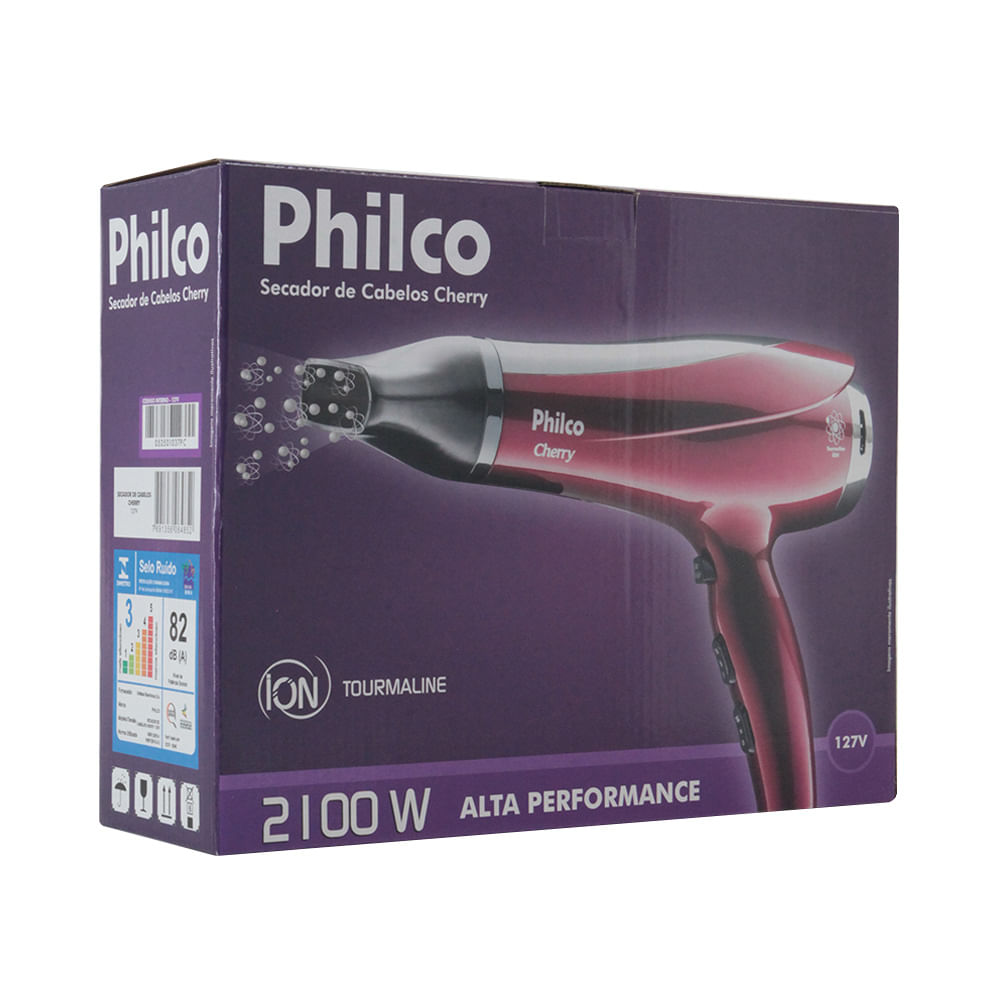 Secador de Cabelo Philco Cherry Vermelho - 2100W