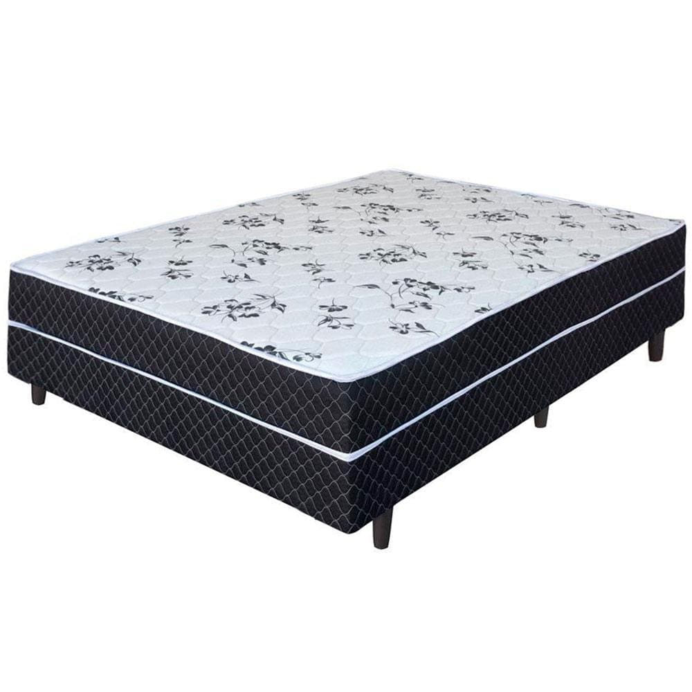 Cama Box Conjugado de Casal Umaflex New Native Plus D28 com Revestimento em Poliéster 51x138x188cm
