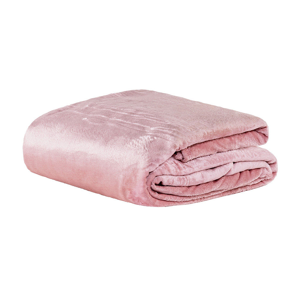Cobertor Manta Terry Ultrasoft Flannel Queen 2,40m x 2,20m Lisa 01 Peça - Pink Sheel