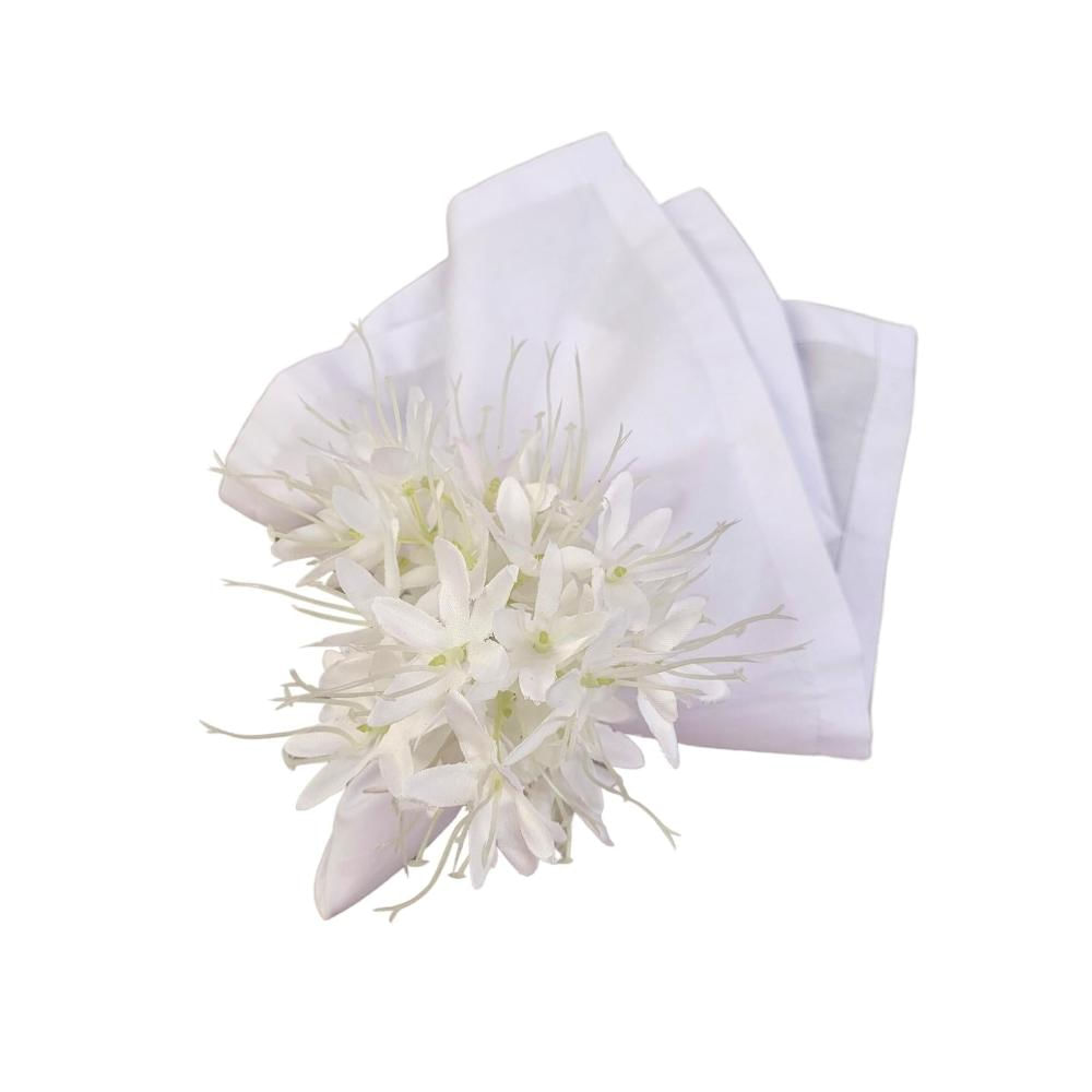 Kit 4 Porta Guardanapos Mini Lírio Branco
