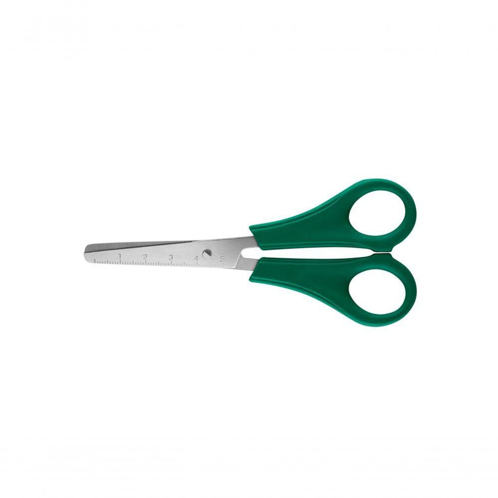 Tesoura Escolar 13cm Brw Verde