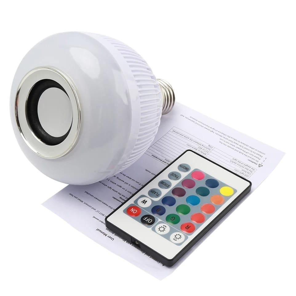 Lâmpada Musical Multicolorida Led RGB Caixa De Som Bluetooth 3W