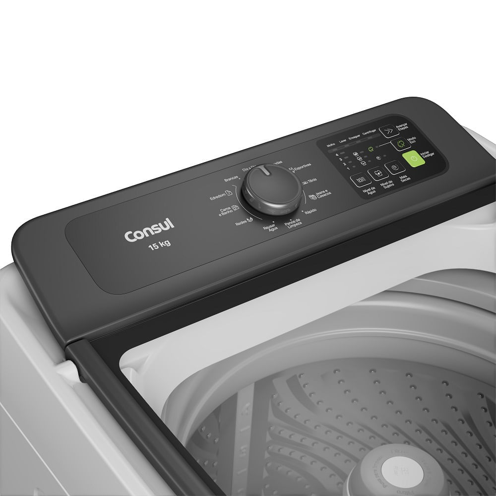 Máquina de Lavar Consul 15Kg com Modo Eco Branca CWN15ABBNA– 220 Volts 220 Volts