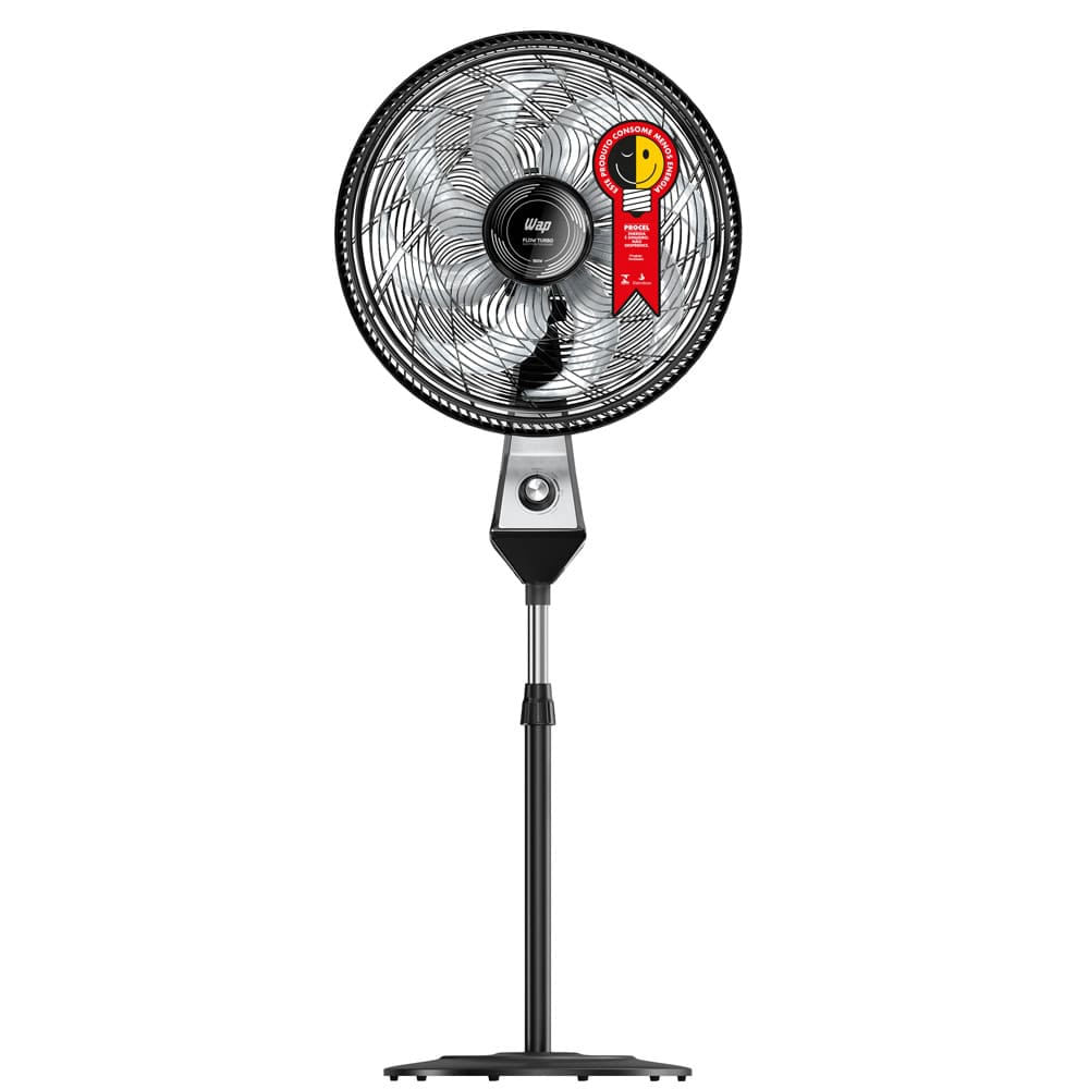 Ventilador de Coluna Wap Flow Turbo com 8 pás, 3 velocidades e 180W