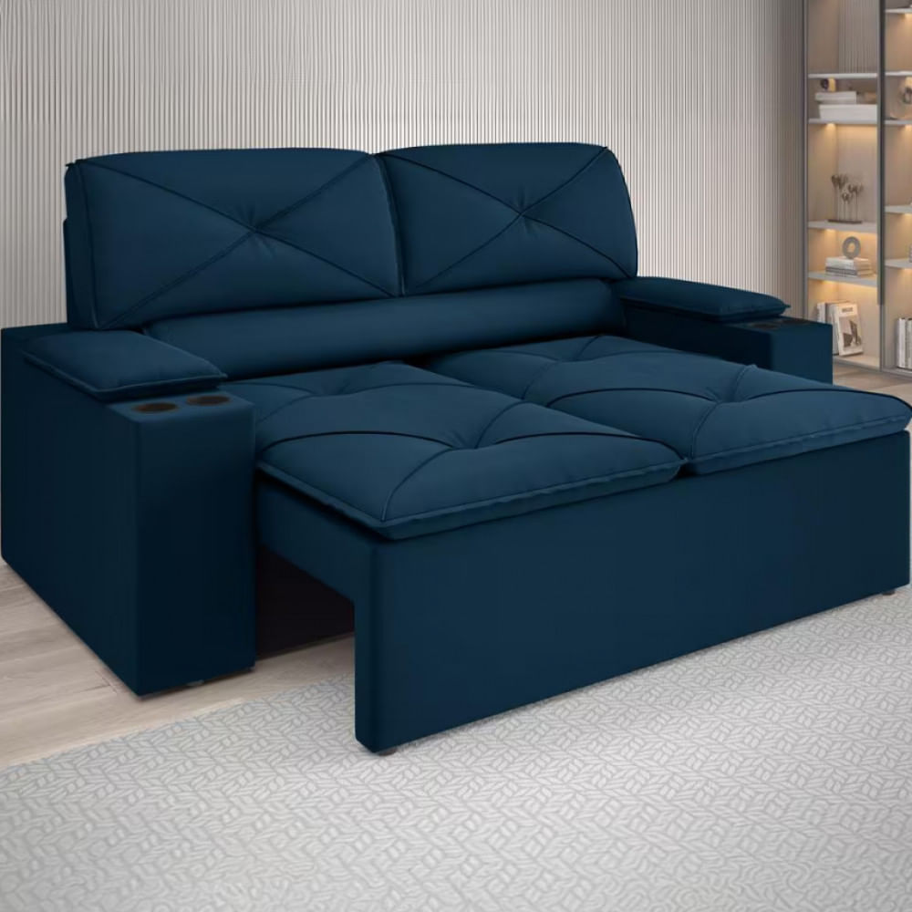 Sofá 3 Lugares Retrátil e Reclinável Velosuede Next Pop DDS