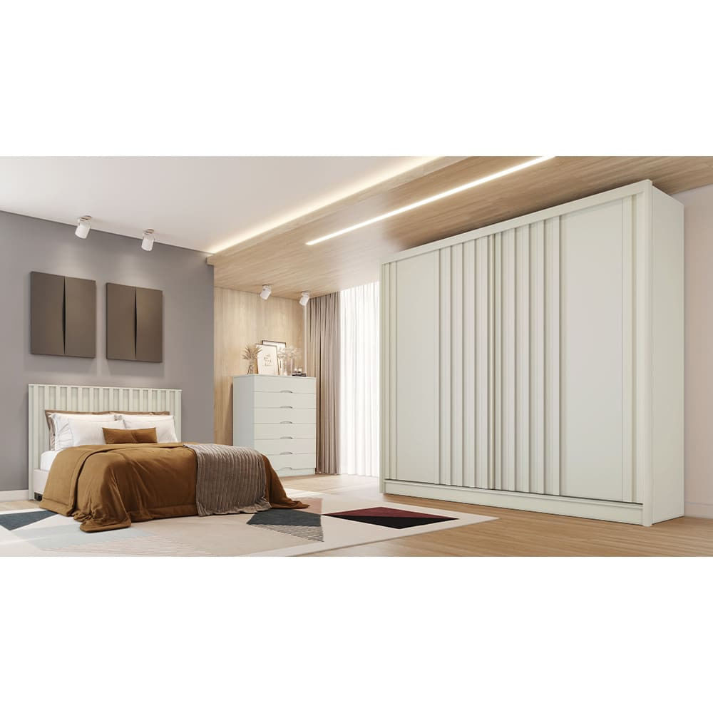 Guarda-Roupa Europa Mademarques Córdoba 2 Portas 4 Gavetas 226 cm