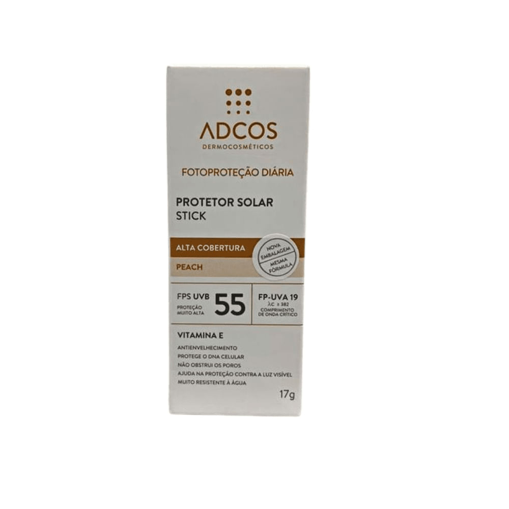 Adcos Filtro Solar Tonalizante FPS 55 Base Stick Peach 17g