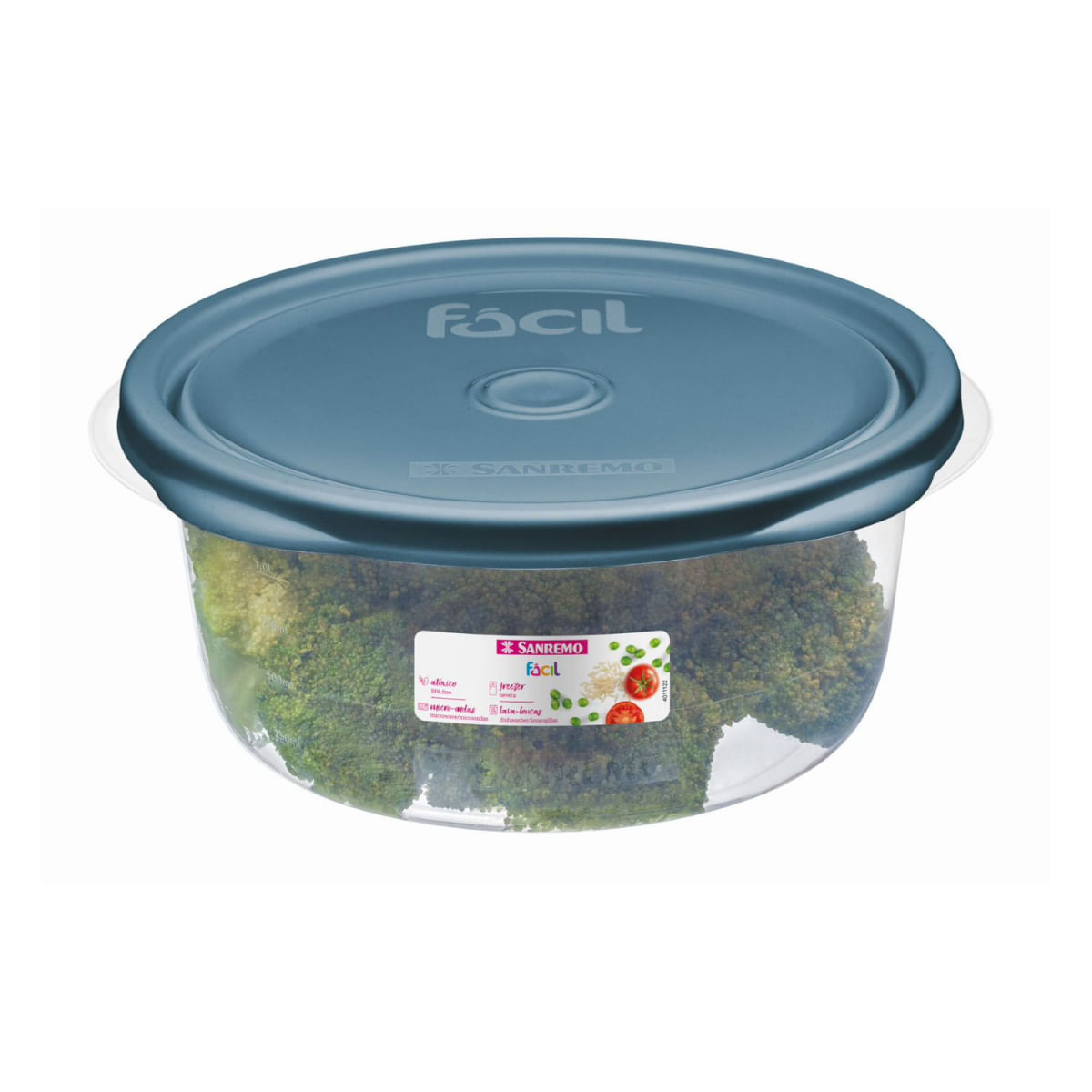 Pote Plástico Redondo Fácil Verde 1300ml - Sanremo