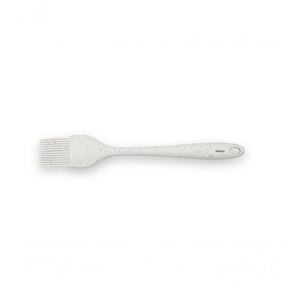 Pincel Silicone 28 Cm Cor Vanilla Para Panelas E Formas Antiaderentes Linha Flex Brinox Vanilla